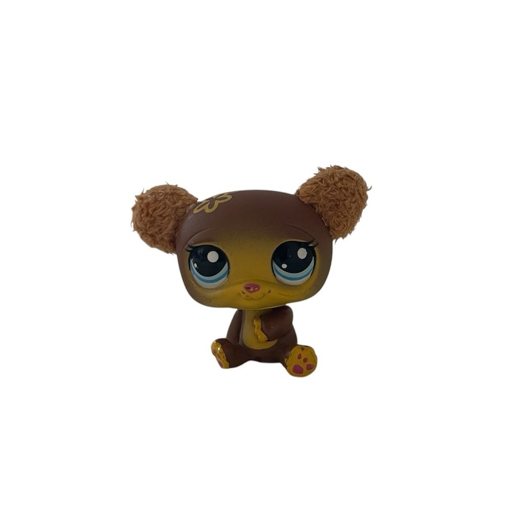 LPS Littlest Pet Shop #2468 Brown Bear with fuzzy/soft ears
